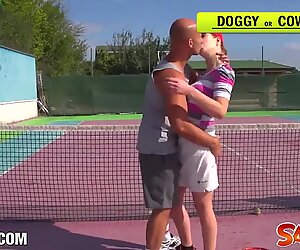 Young Euro Redhead in aTraining Fuck at Saboom