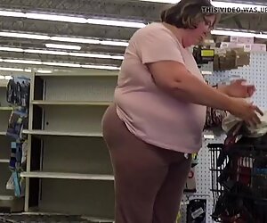 Huge BBW Ass and Hips Granny Close Up