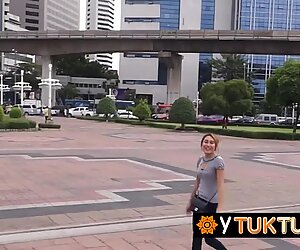 Wet and hairy Asian pussy gets nailed by a horny and well sized backpacker