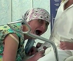 hairy bush 92 years old granny rough fisted anf deep fucked by a doctor