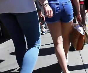 BootyCruise: Asian Babes Leg Art 29: Blue Denim Shorts