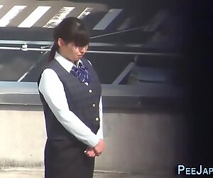 Asian ho pees panties
