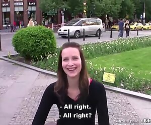 Bitch STOP - Pretty brunette fucking in public toilet