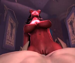 Busty 3D Redhead Fucked Hard by a Zombie Horror Anal - Lisa Deleeuw