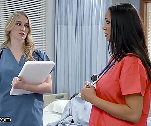 Girlsway Hot Rookie Nurse With Big Tits Has A Wet Pussy Formation With Her Superior