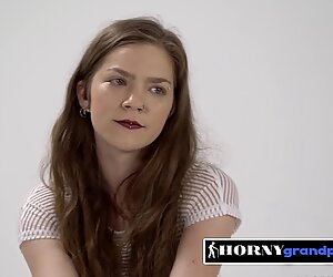 PERVERT female loves older men cumshots inside her pussy