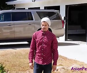 Elle voneva lil Asian coochie gets a dick to play with