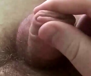 playing with my tiny small cock