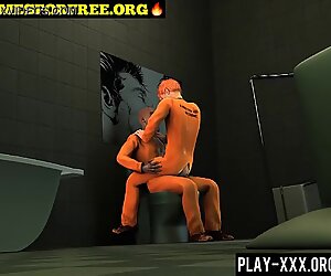 3d prisoner getting fuckced in the ass by an ebony stud