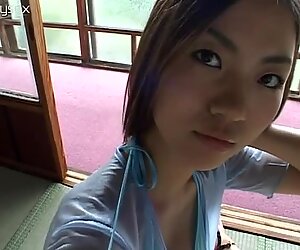 Cameltoe and erect nipples of delicious Japanese gall Megami no Sugao
