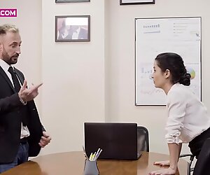 Lesbian Secretary wants to Promote and goes to Fuck Mature Boss 4K
