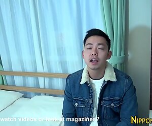 Gay asian hunk tugging