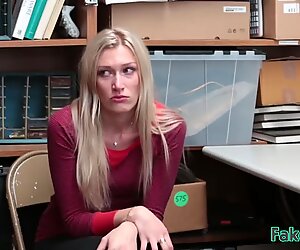 Tattooed blonde girl banged by stranger
