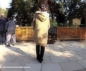 Japanese wife flashing (Blurred ver.) - The Secret VLOG Episode 35