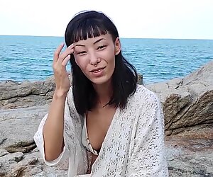 Kira Opens Wide and Plays With Her Hairy Pussy
