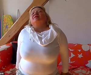 OldNanny Old fat chubby lady is playing with her pussy