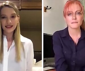 Boss And Secretary Having Mutual Masturbation on Webcam