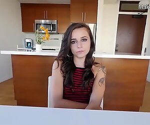 Petite big ass teen gets fucked in tight pussy. Cum on tits