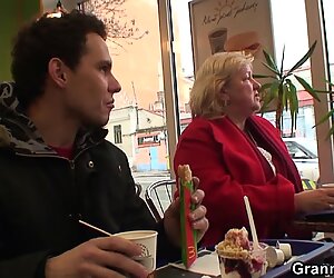He picks up fat granny