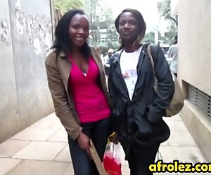 African amateur lesbians making out in bathroom