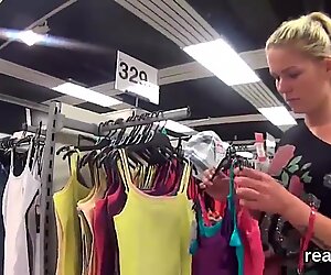 Flawless czech sweetie is teased in the shopping centre and penetrated in pov