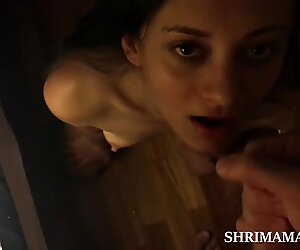 Uzbek girl got cum into mouth