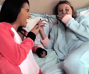 Teens and dads fucks ramming tight pussies after watching movie!