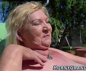 Mature granny sucking