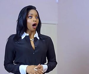 Black MILF gets Pounded by Big White Cock