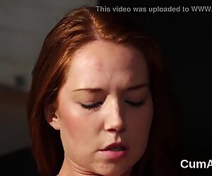 Wacky idol gets cumshot on her face sucking all the cum