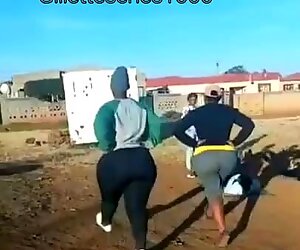 Enormous ass on this shapely bbw working out