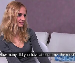Czech Blonde likes it rough in Casting interview