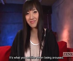 Japanese Azusa Nagasawa fishnet interview subtitle