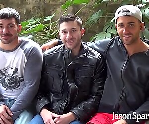 Gay hunks Alex Mason and Brogan Reed breed bareback after DP bareback 3way