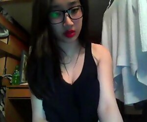 Nerdy Asian show her big tits to study partner - Watch Part2 on myteencamxxx.com