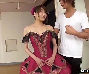 Busty Ririka Suzuki gets fucked and creampied