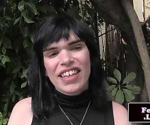 Amateur shemale shows off her tight asshole