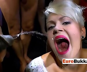 Tattooed hottie blowing fat boners