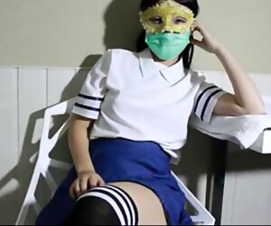 18 Years chinese damsel first-ever time threesome