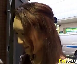 Fetish asian flashes panties