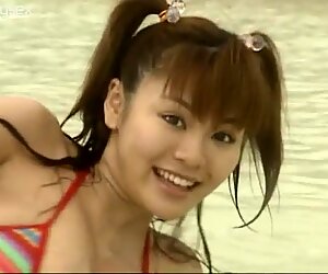 Very busty Japanese chick Yoko Matsugane teases with her juggs