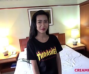 Japanese man creampies Thai girl in uncensored sex video