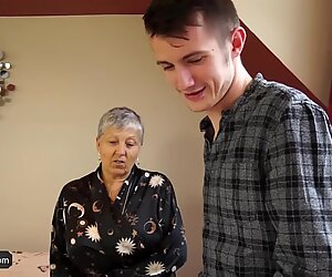AGEDLOVE Granny Savana fucked with really hard stick