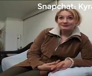 milf Chubby mature blonde female gives interview and undresses