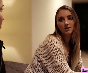 Horny stepdaughter licking MILFS pussy
