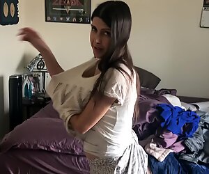 unexperienced milf sucking cock then getting fucked up close POV with internal ejaculation